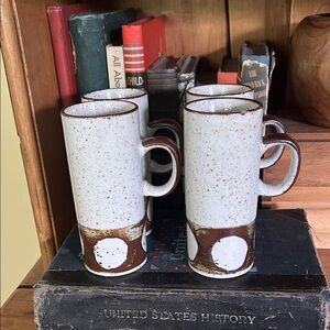 RARE Tall Otagiri MCM Coffee Tea Mug Set EUC